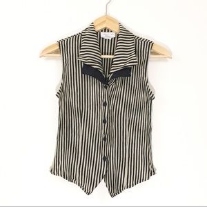 Camille Claudel dressy vintage stripe vest medium